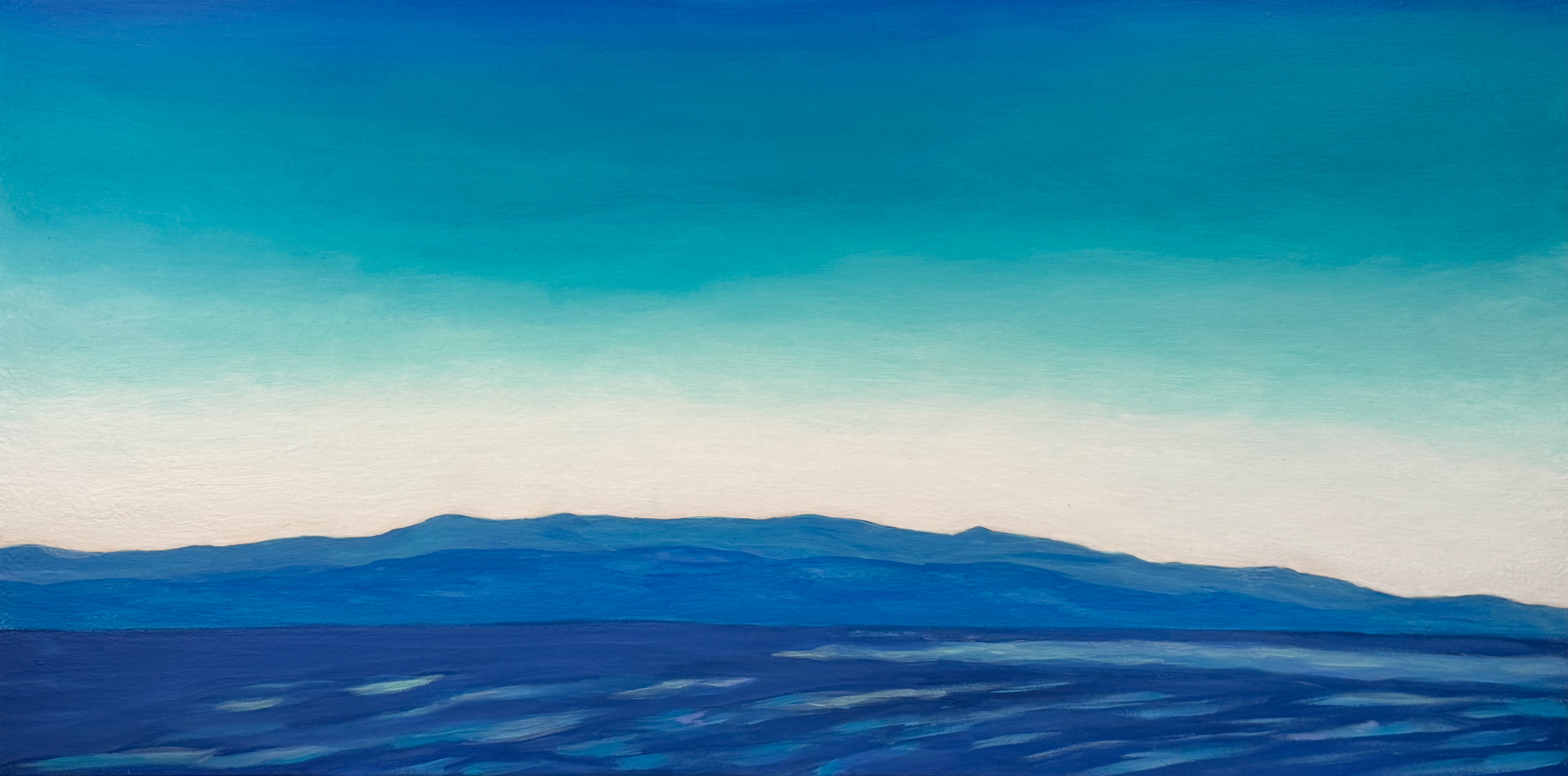 Olympic Peninsula from Dallas Road (2025),
18 x 36 inches, acrylic on canvas
C$1800