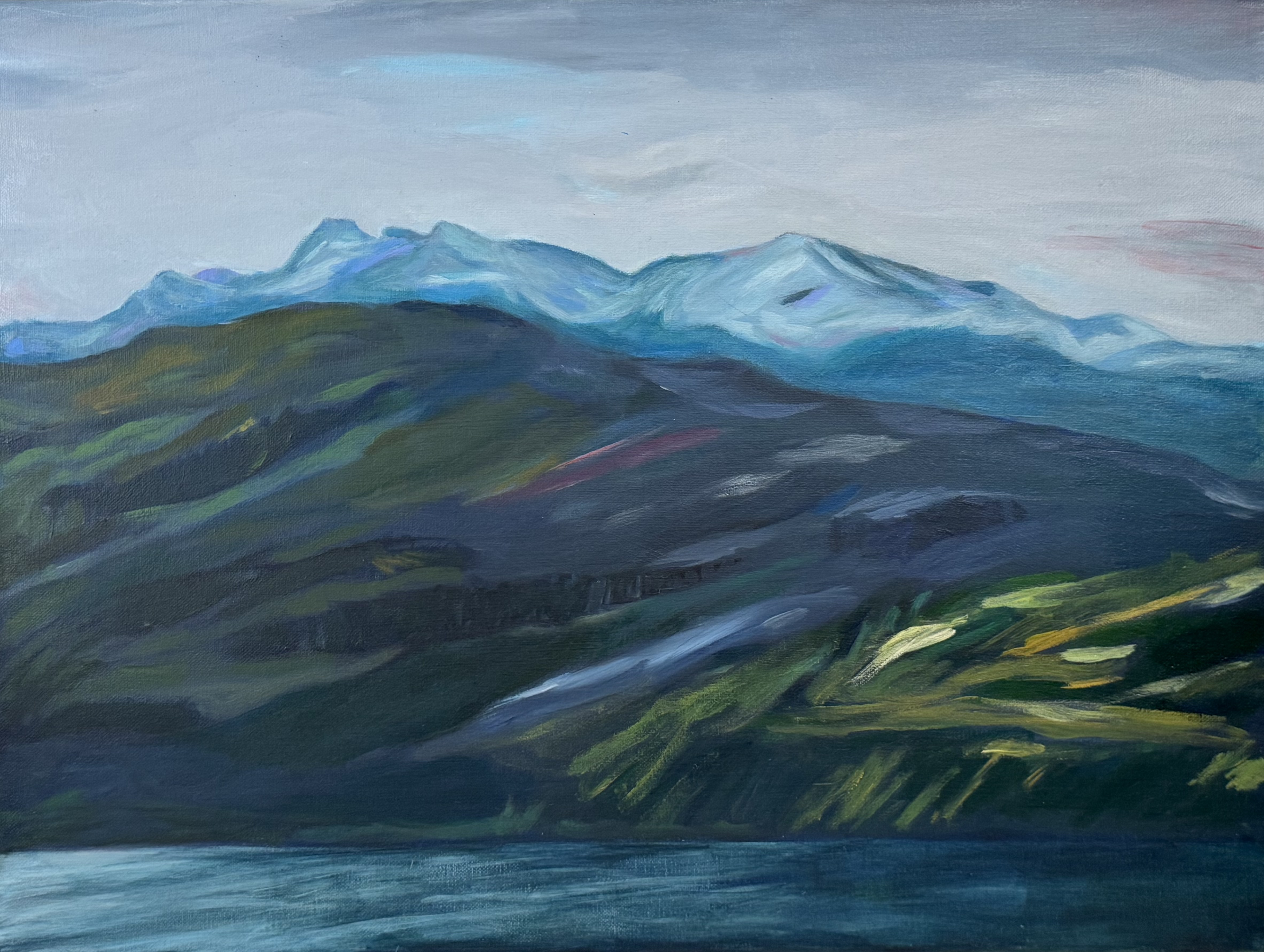 Horseshoe Bay on a Grey Day (2025),
18 x 24 inches, acrylic on canvas,
C$1800