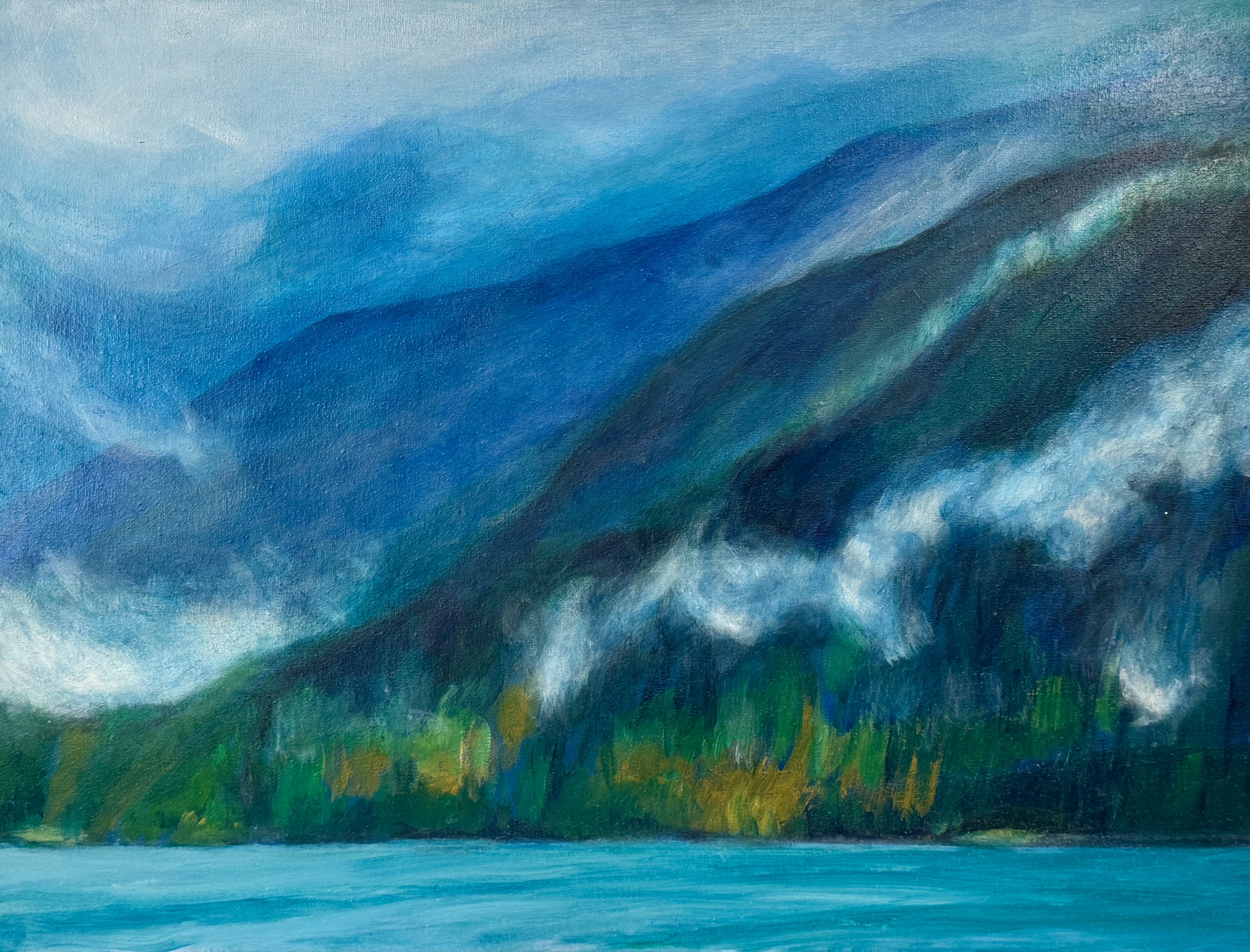 Horseshoe Bay Fog Rolling In (2025),
18 x 24 inches, acrylic on canvas,
C$1800