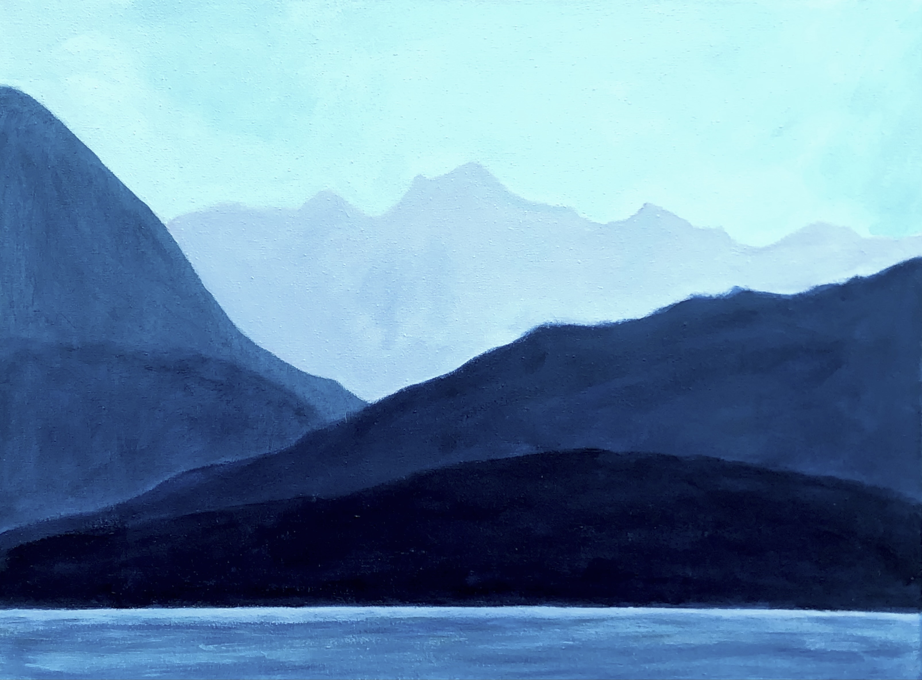 Horseshoe Bay Blues ii (2023),
18 x 24 inches, acrylic on canvas,
C$850