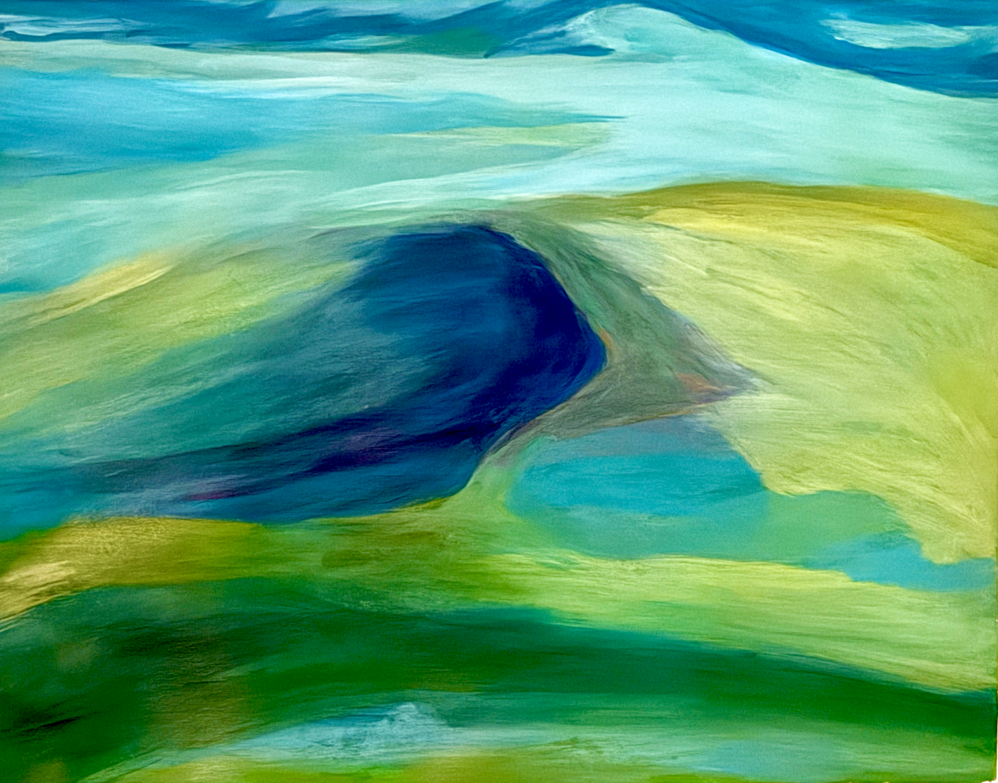 Tidal Flats ii (2026), Sea Island, 14 x 17 inches, acrylic on paper, C$600