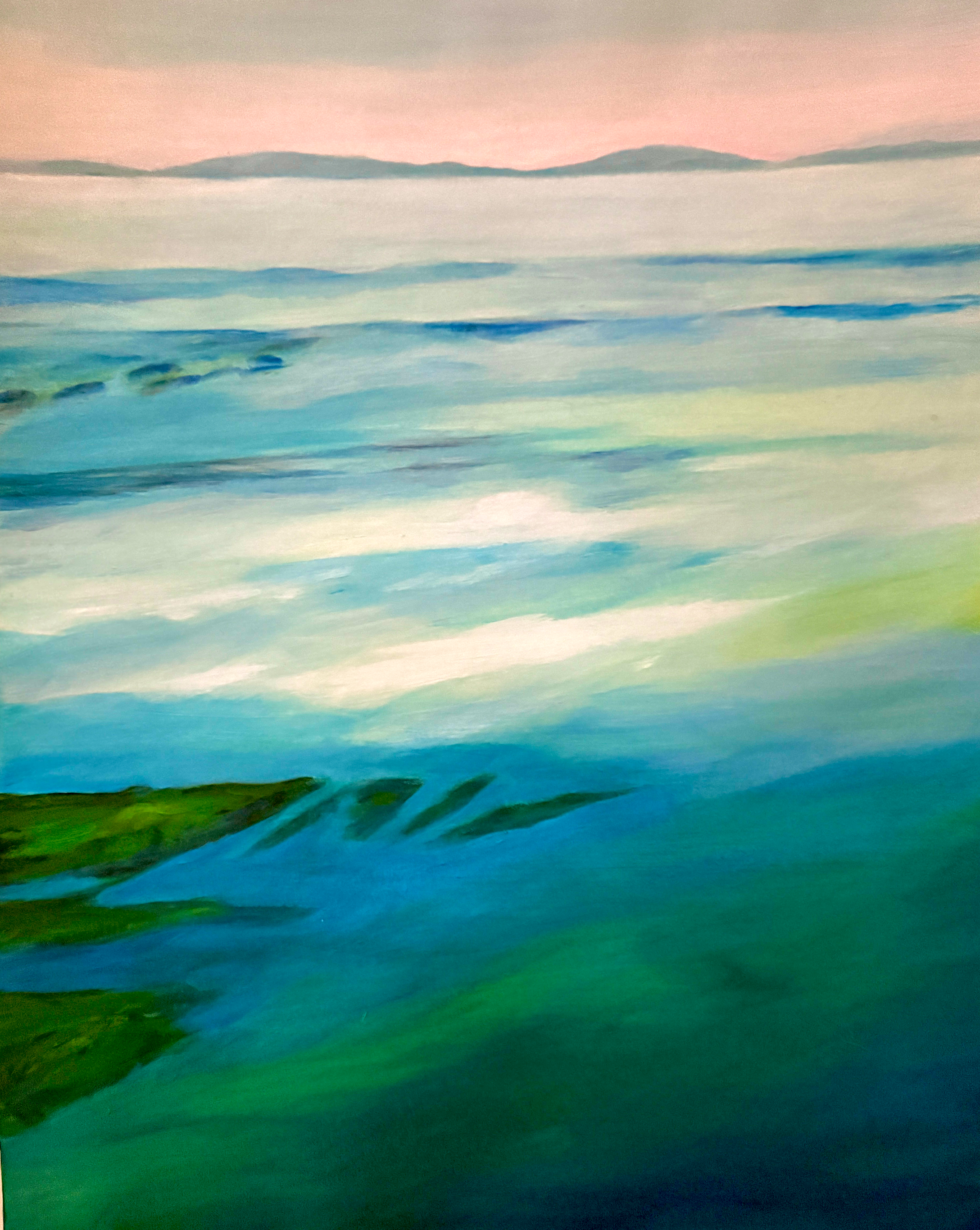 Tidal Flats i (2026), Sea Island, 17 x 14 inches, acrylic on paper, C$500