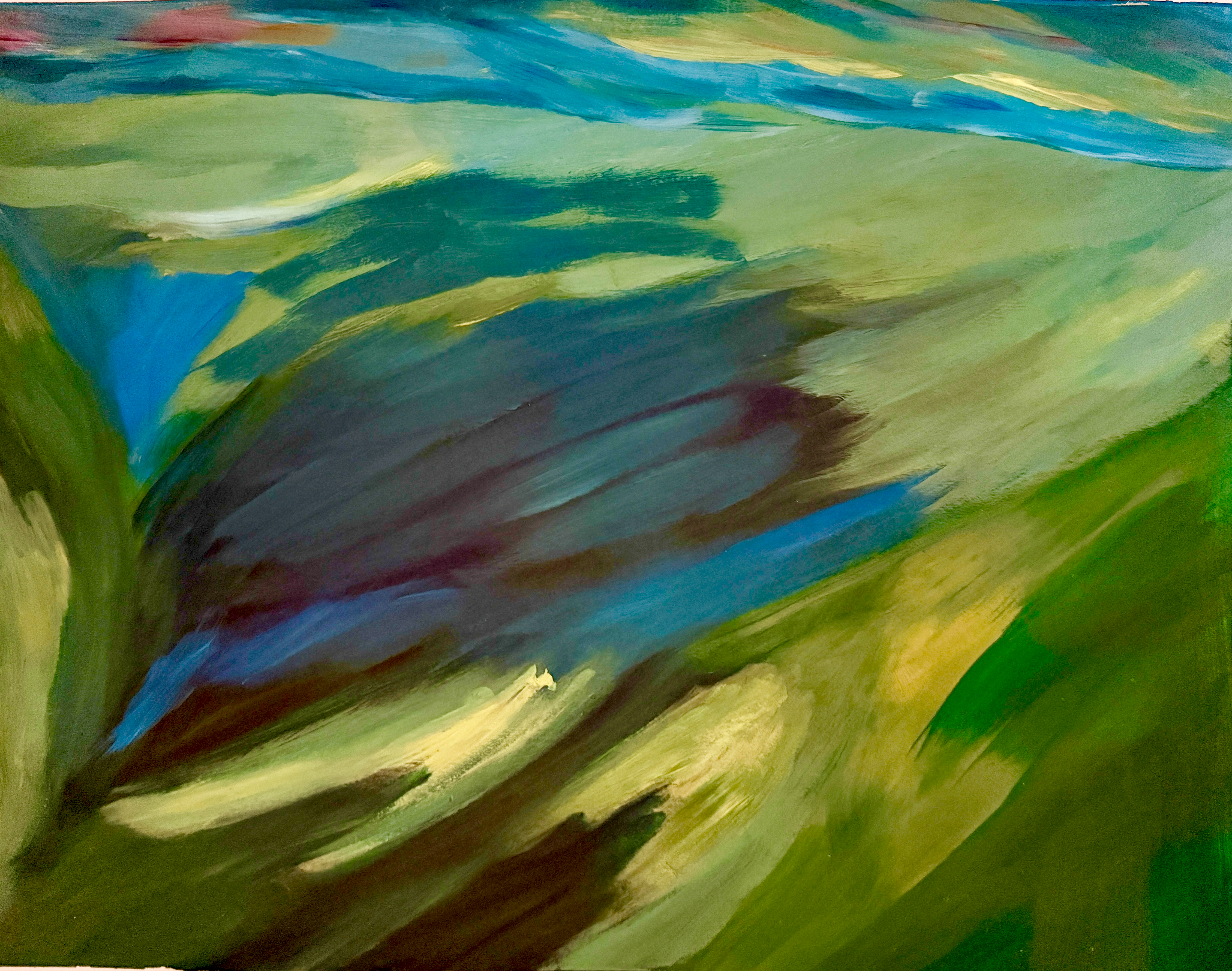 Tidal Flats iii (2026), Sea Island, 14 x 17 inches, acrylic on paper, C$500